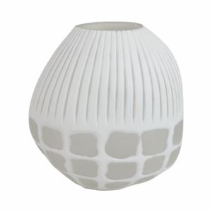 WOODSONWORTH WHITE GLASS VASE 11 (IN) 1