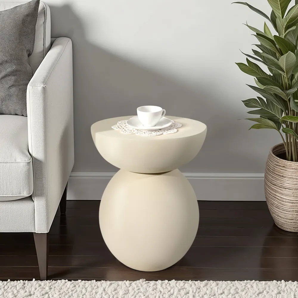 ASHMOOR WHITE TABLE 19 (IN)