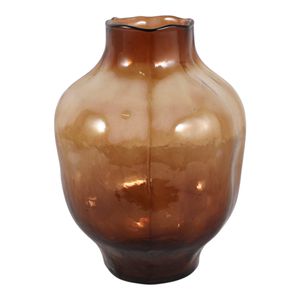 SARAHCLIFF BROWN GLASS VASE 11 (IN) 5