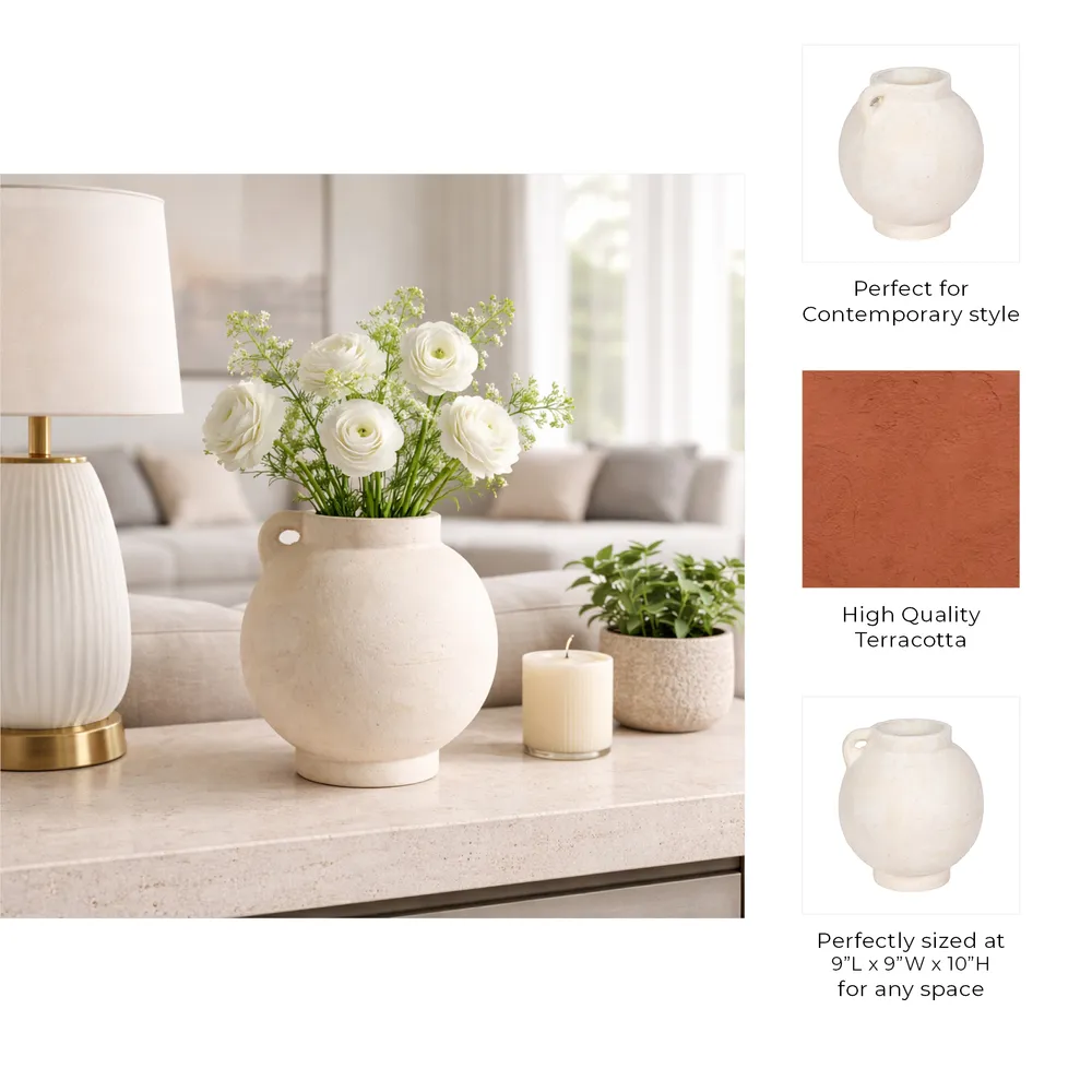 CORBINFORD WHITE VASE 10 (IN)