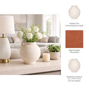 CORBINFORD WHITE VASE 10 (IN) 10