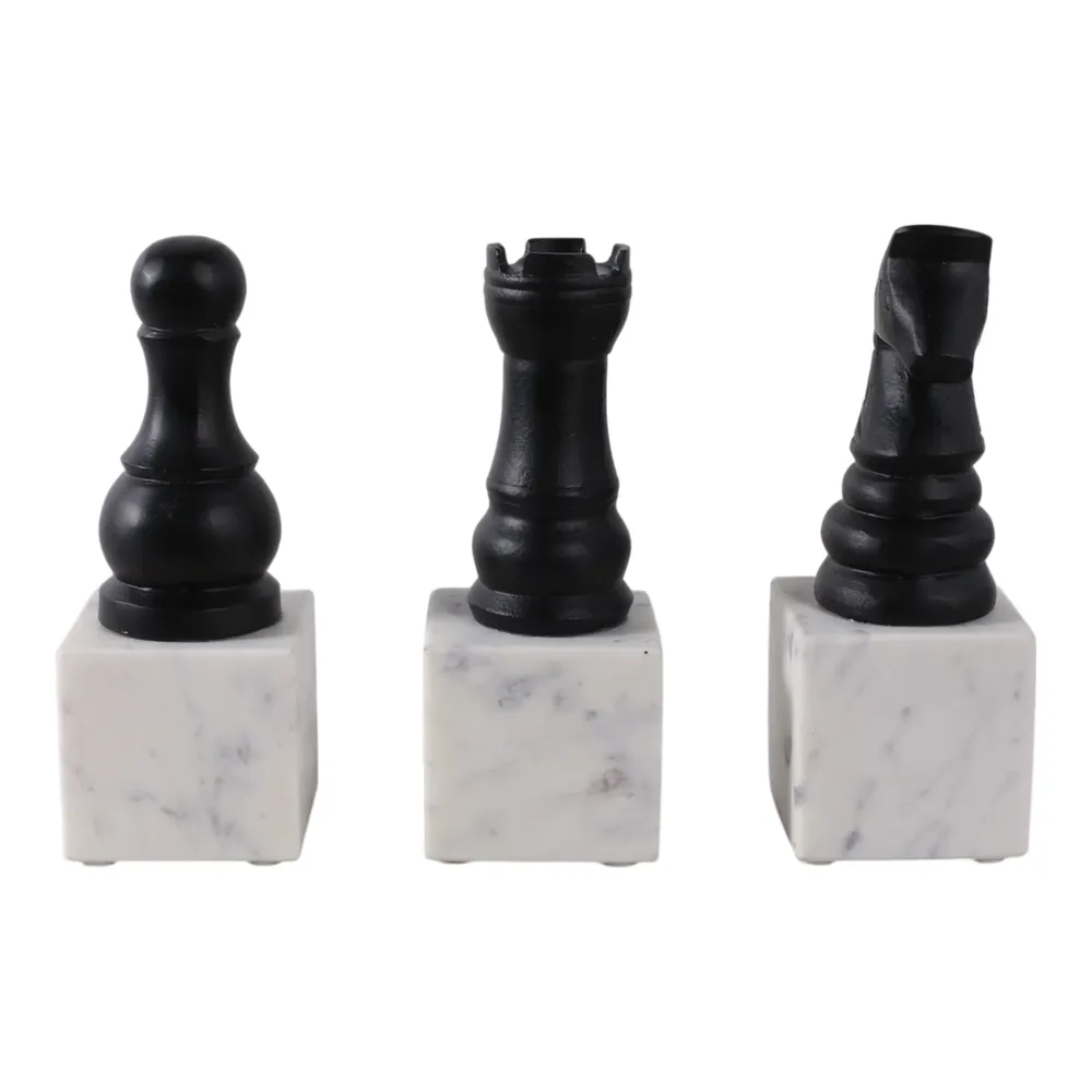 CLEOWOOD SET OF 3 BLACK DECOR 9 (IN)