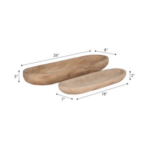 ELTONWIND SET OF 2 BROWN BOWLS 4 (IN) 9
