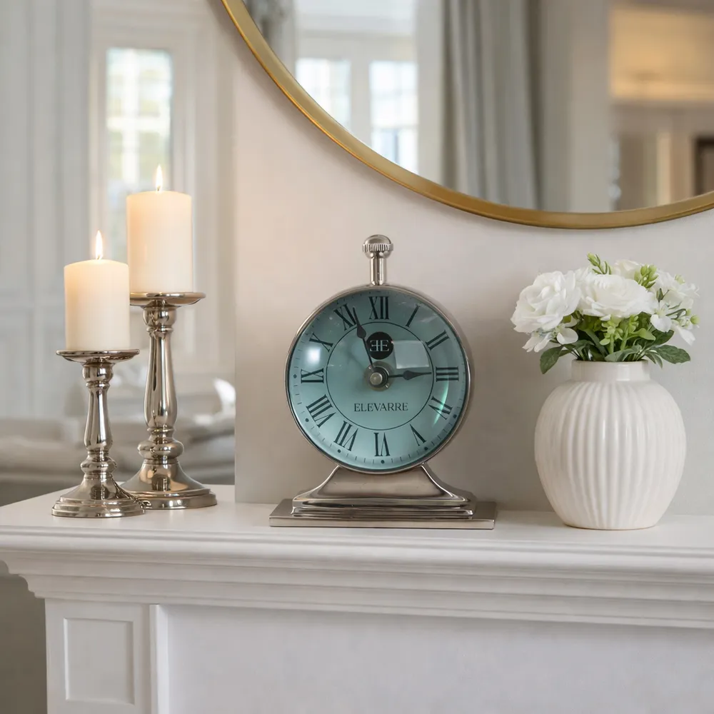 AXELFORD SILVER CLOCK 7 (IN)