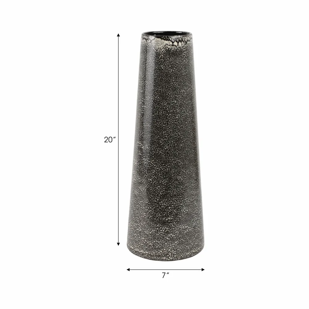 PEARLWOOD BLACK VASE 20 (IN)
