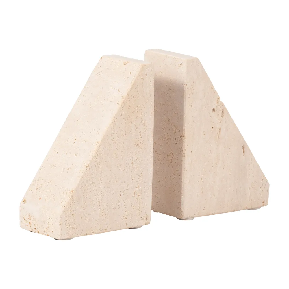 HOBARTBEACH SET OF 2 TAN BOOKENDS 6 (IN)