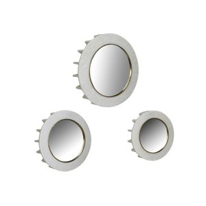 BRAMWORTH SET OF 3 WHITE MIRRORS 18 (IN) 4