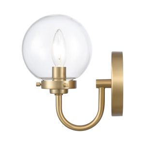 Fairbanks 8.5'' High 1-Light Sconce - Brushed Gold and Clear 4