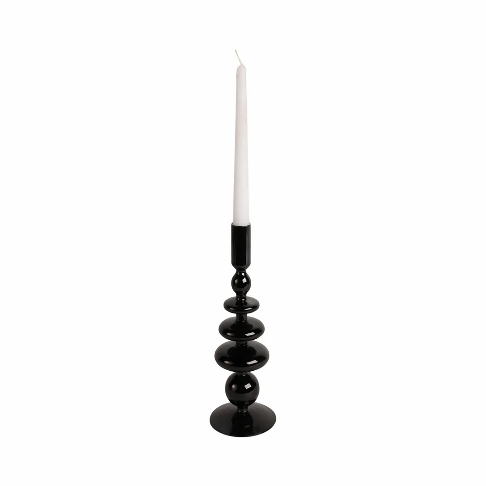 ELLENLAND BLACK CANDLE HOLDER 11 (IN)